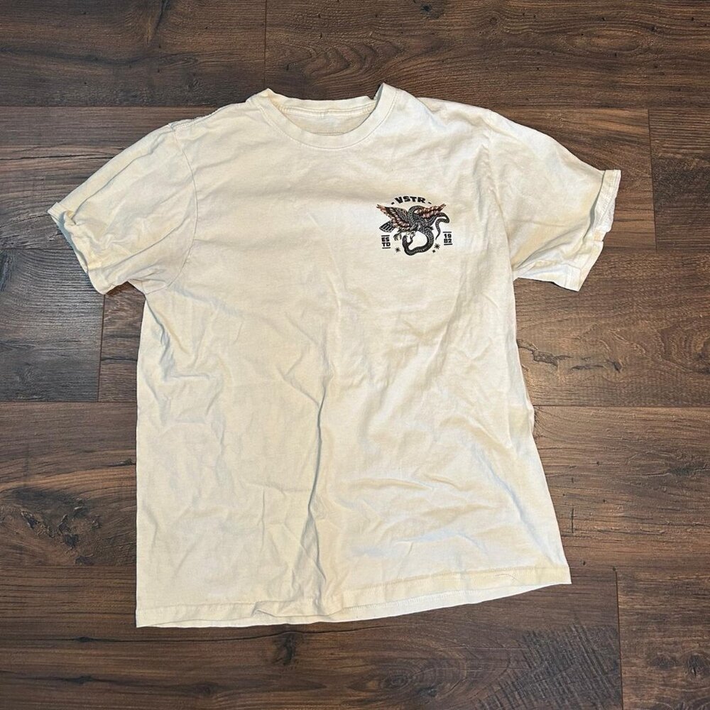 Men's Cream and Tan T-shirt